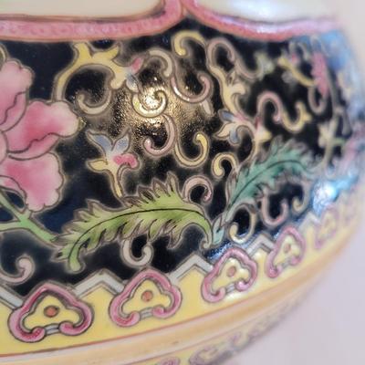 Asian Ceramic Round Covered Bowl (K-CE)