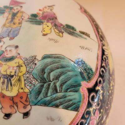 Asian Ceramic Round Covered Bowl (K-CE)