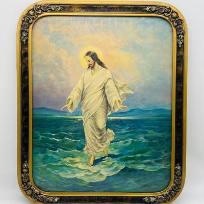 Jesus Walking On Water Framed Picture