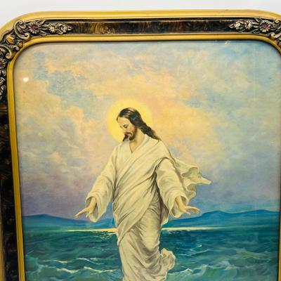 Jesus Walking On Water Framed Picture