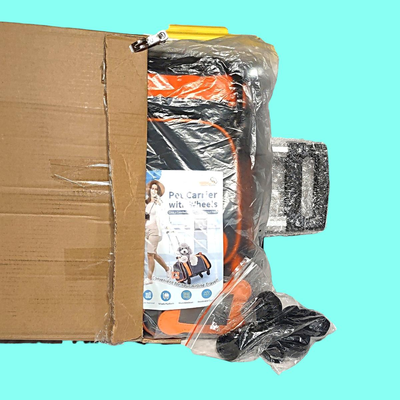 Loobani Airline Approved Expandable Gray Pet Carrier w/ Wheels (New in Box)