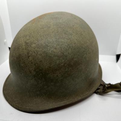 Original Vietnam War era 1966 US Army M1 steel helmet w/ liner