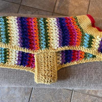 Vintage crochet dog sweater