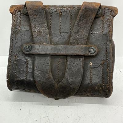 Civil War era US Marked Leather Cartridge Pouch