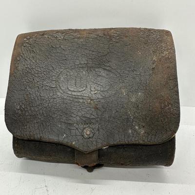 Civil War era US Marked Leather Cartridge Pouch