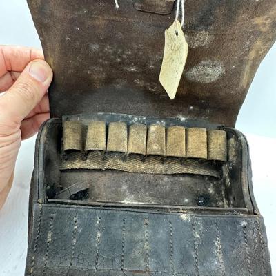 Civil War era US Marked Leather Cartridge Pouch