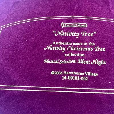Hawthorne Village Light Musical Nativity Christmas Tree