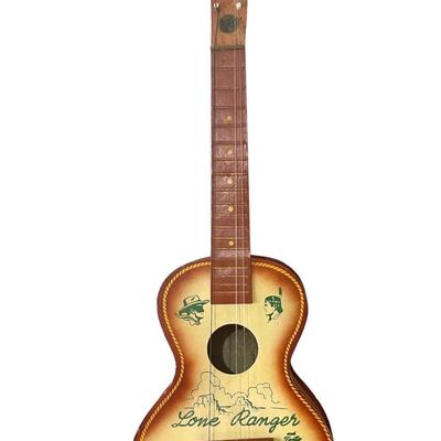 Vintage 1958 Lone Ranger and Tonto Toy Guitar ~ Read Details