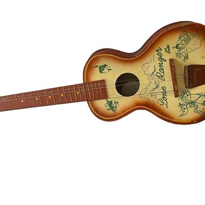 Vintage 1958 Lone Ranger and Tonto Toy Guitar ~ Read Details