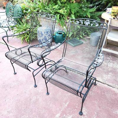 Lot #124  Pair of vintage Iron Patio Chairs