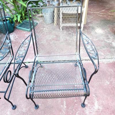 Lot #124  Pair of vintage Iron Patio Chairs