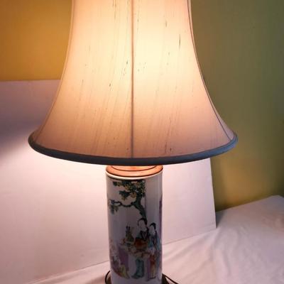 Lot #126  Antique "Wig Holder" Chinese Lamp