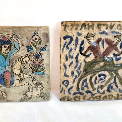 Lot #128  2 Antique Tiles