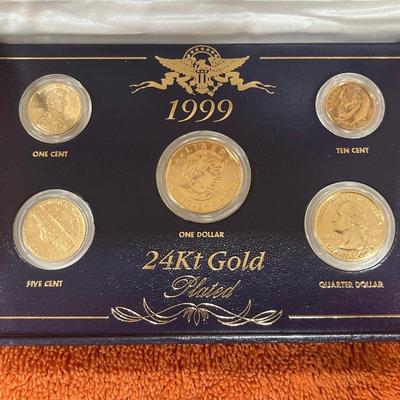1999 Gold Plated Coin Set