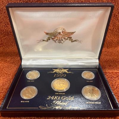 1999 Gold Plated Coin Set