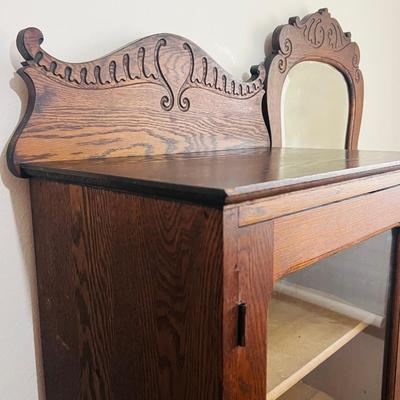 Antique Oak Side by Side Secretary 1900s Era