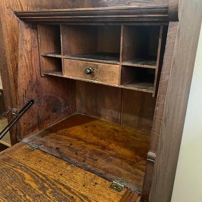 Antique Oak Side by Side Secretary 1900s Era