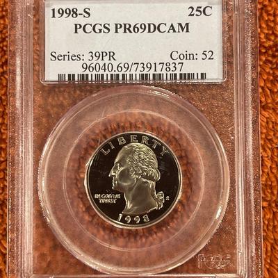 PCGS Graded Proof 69 DCAM 1998-S Quarter