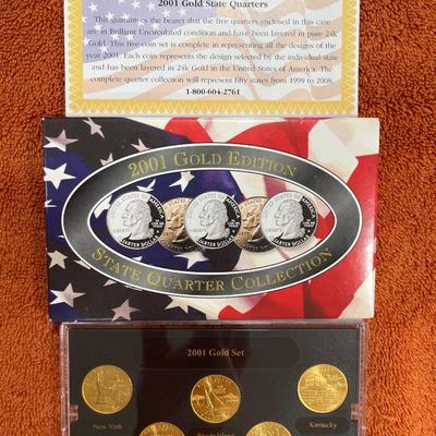 2001 Gold Edition State Quarter Set