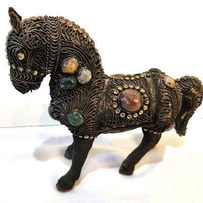 Lot #140 Copper/Brass Fitted horse Figure