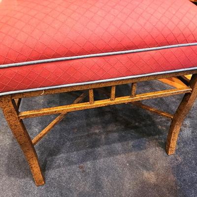 Lot #146  Nice Upholstered Side Chair - Metal Base