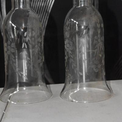 Pair of Antique Candlestick Chimneys