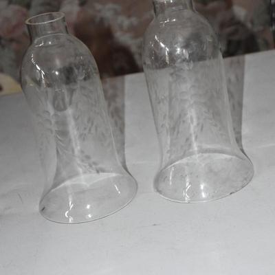 Pair of Antique Candlestick Chimneys