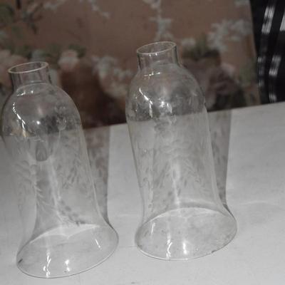 Pair of Antique Candlestick Chimneys