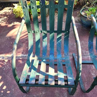Lot #148  Pair of Vintage Metal Garden/Patio "Rockers"