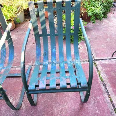 Lot #148  Pair of Vintage Metal Garden/Patio "Rockers"