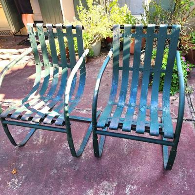 Lot #148  Pair of Vintage Metal Garden/Patio "Rockers"