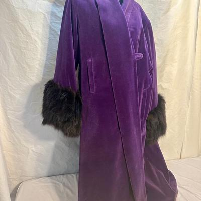 1960's Fur Trimmed Evening Coat