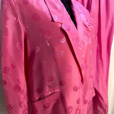 80's flash 100% Silk Pant Suit