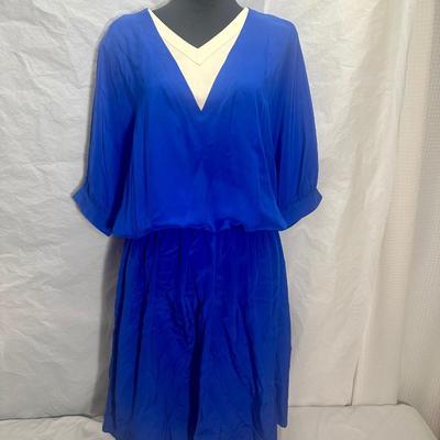 1980's 100% Silk Waisted Dress