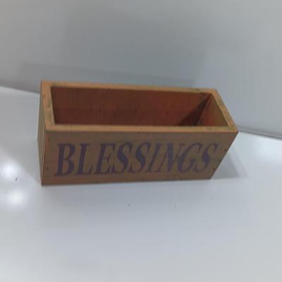 Stay rooted in Faith slat wood wall hanging and a Hopes and Blessings box