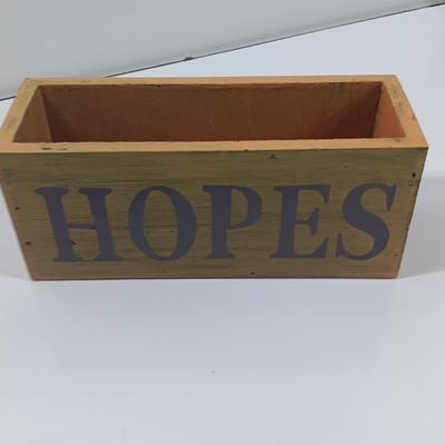 Stay rooted in Faith slat wood wall hanging and a Hopes and Blessings box