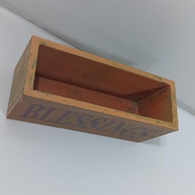 Stay rooted in Faith slat wood wall hanging and a Hopes and Blessings box