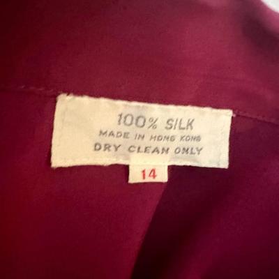 1980's Mulberry Silk Blouse