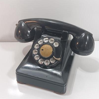 Vintage black dial telephone