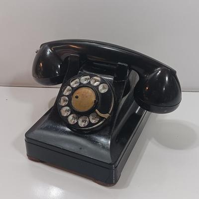 Vintage black dial telephone