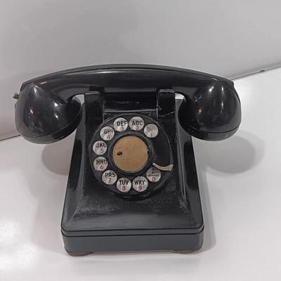 Vintage black dial telephone