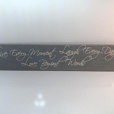 Twelve Timbers wall hanging Live every moment laugh every day ...