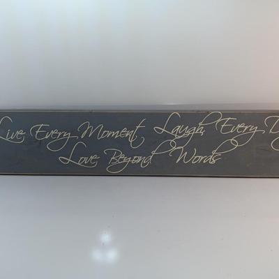 Twelve Timbers wall hanging Live every moment laugh every day ...