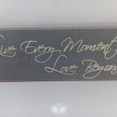 Twelve Timbers wall hanging Live every moment laugh every day ...