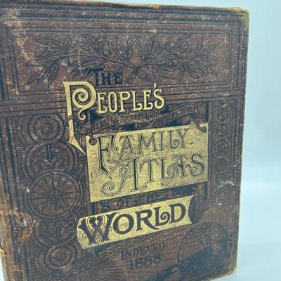 1800s Peopleâ€™s Family Atlas World ~ Read Details