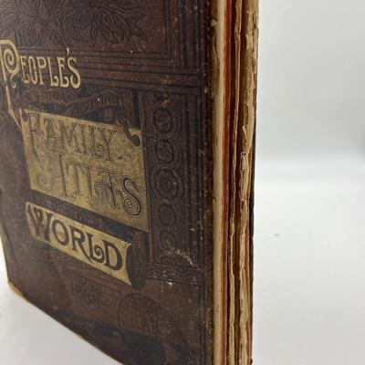 1800s Peopleâ€™s Family Atlas World ~ Read Details