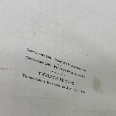1800s Peopleâ€™s Family Atlas World ~ Read Details