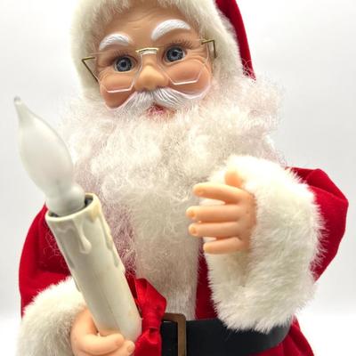 VINTAGE Animated & Illuminated Santa