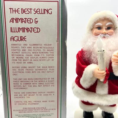VINTAGE Animated & Illuminated Santa