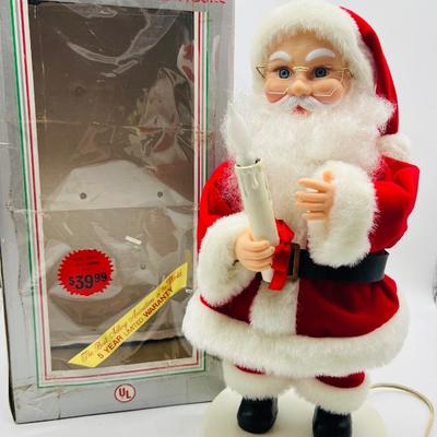 VINTAGE Animated & Illuminated Santa